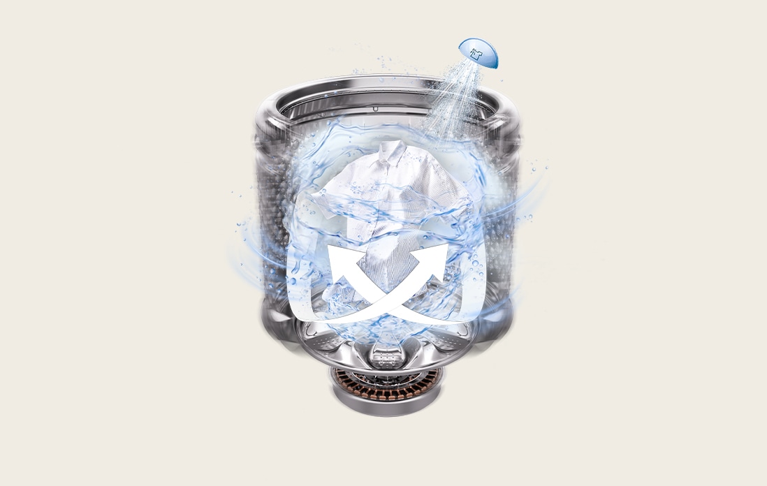 Image of PowerMotion's powerful water flow from top to bottom