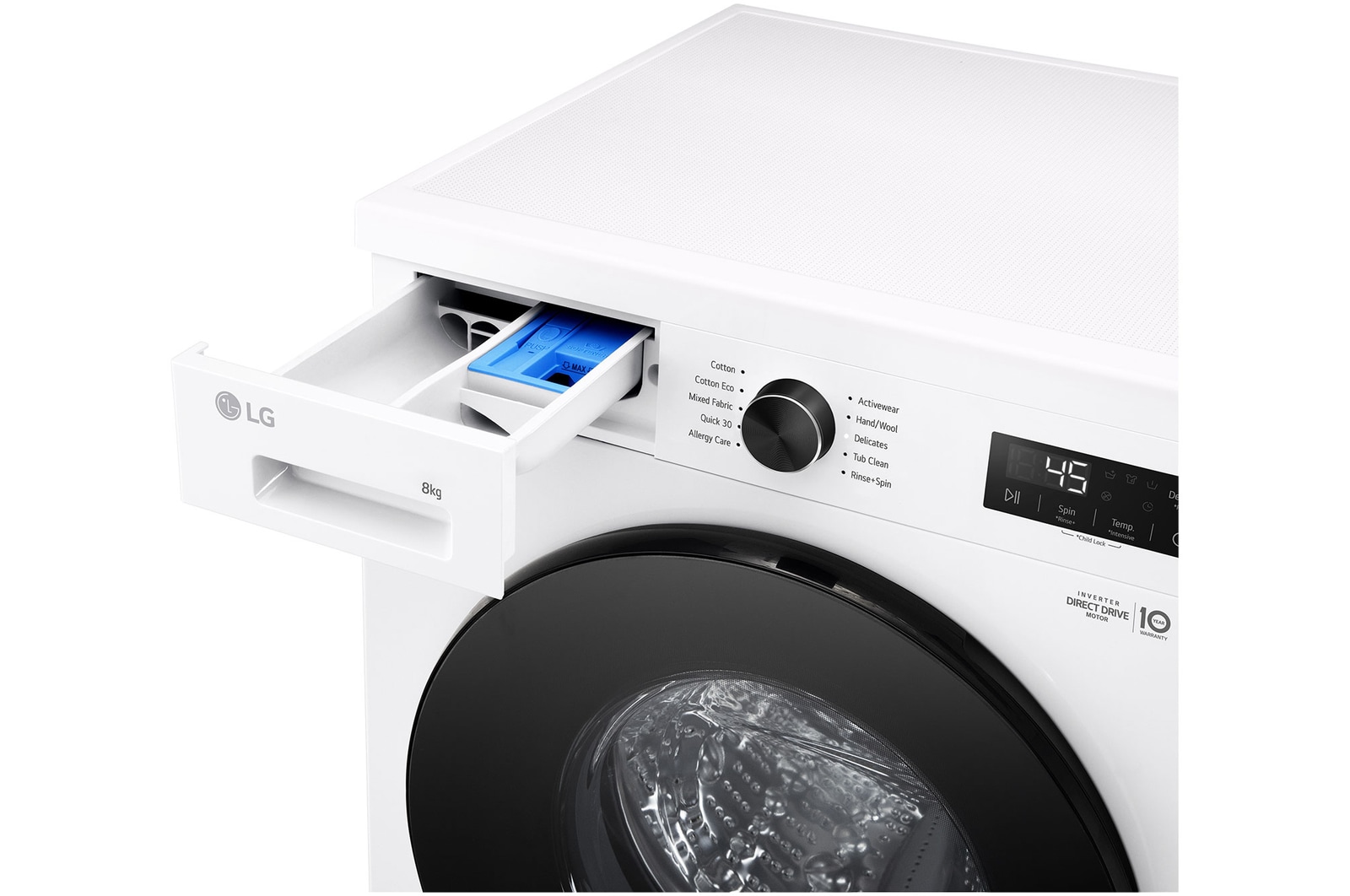 LG 8kg Series 1 Front Load Washer - Steam, WV1-1208W