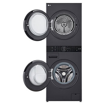 Lg Stack 12/10kg WashTower™ Stacked Washer Dryer Black | LG New Zealand