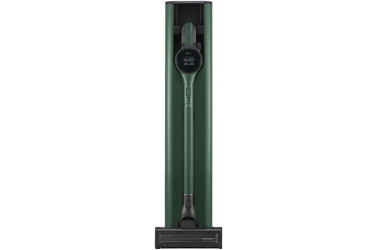 Front view of LG CordZero® Auto Emptying Handstick with LED Spray Mop + Dual Floor Max Nozzle, A9X-ULTRA2G