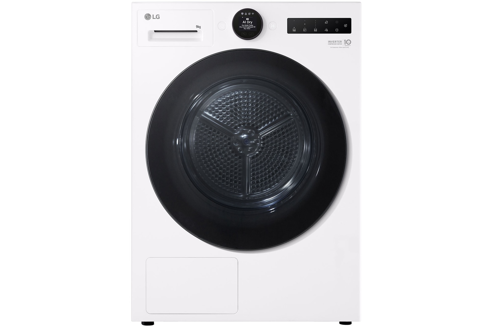 Front view of 9kg Series 9 Heat Pump Dryer - 9 Star DXH9-09W