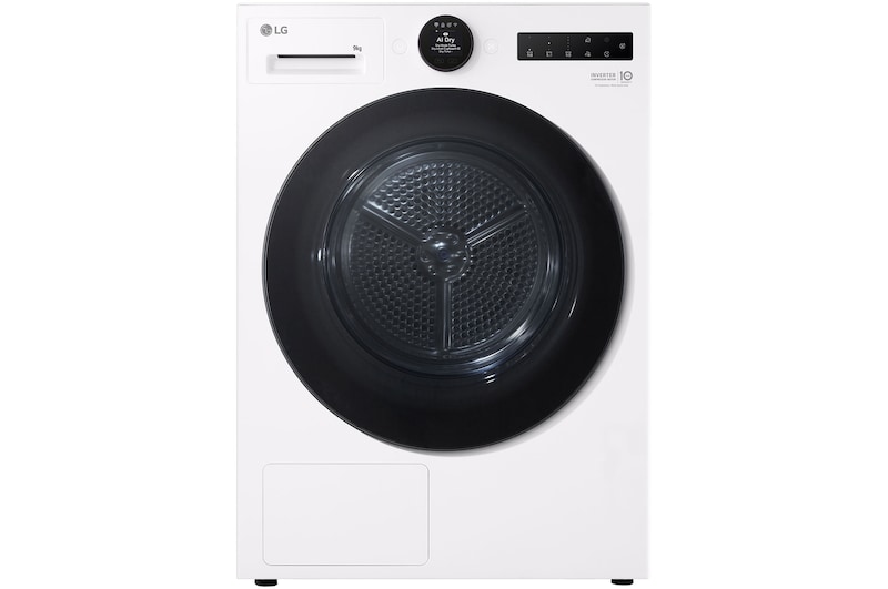 Front view of 9kg Series 9 Heat Pump Dryer - 9 Star DXH9-09W