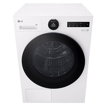 LG 9kg Series 9 Heat Pump Dryer - 9 Star, DXH9-09W, Front High Angle View