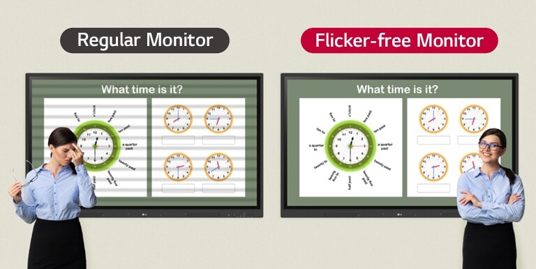 Thanks to the LG CreateBoard's flicker-free function, even if you look at the screen for a long time, you can use the device with more comfort.