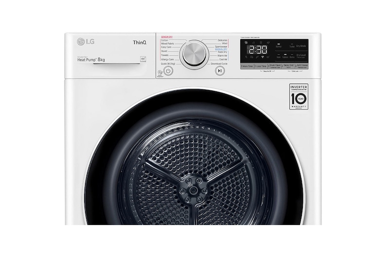 LG 8kg Heat Pump Dryer with Inverter Control, DVH5-08W