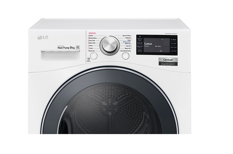 LG 9kg Centum™ Heat Pump Dryer with  Inverter Control, TD-H901MW