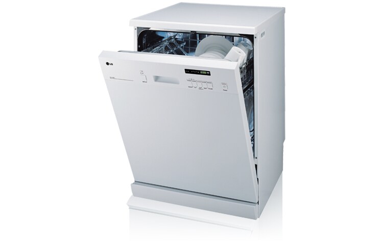 Front view of 14 Place Setting White Dishwasher (WELS 3 Star, 14.8 Litres per wash) LD-1415W1