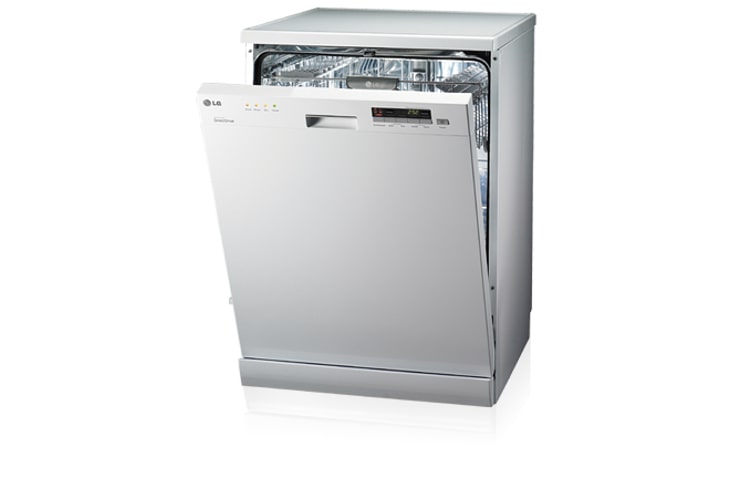 Front view of 14 Place Setting White Dishwasher with 10YR Direct Drive Motor Warranty (Water Rating 4 Stars) LD-1419W2