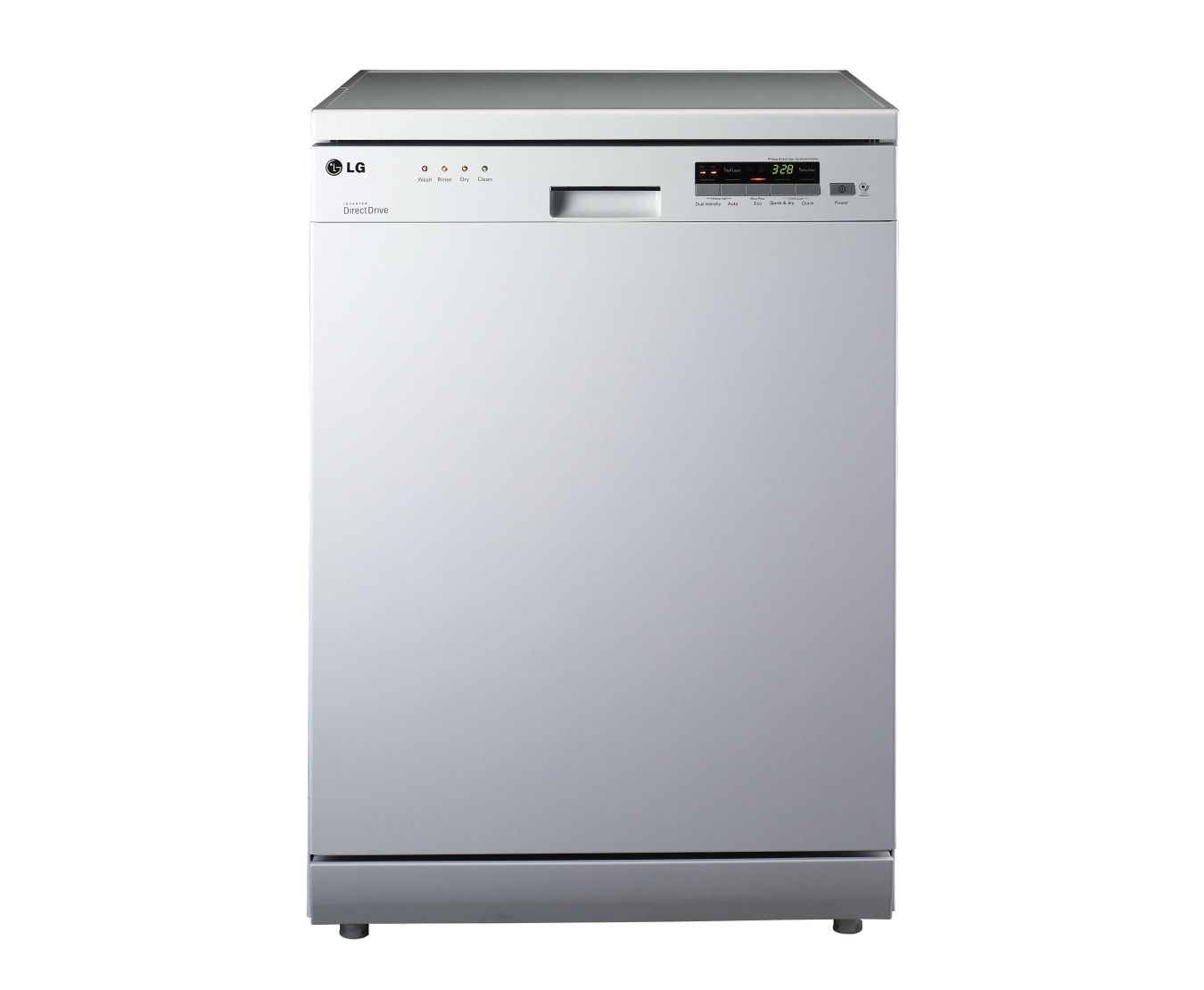 Front view of 14 Place White Dishwasher with Inverter Direct Drive LD-1481W4