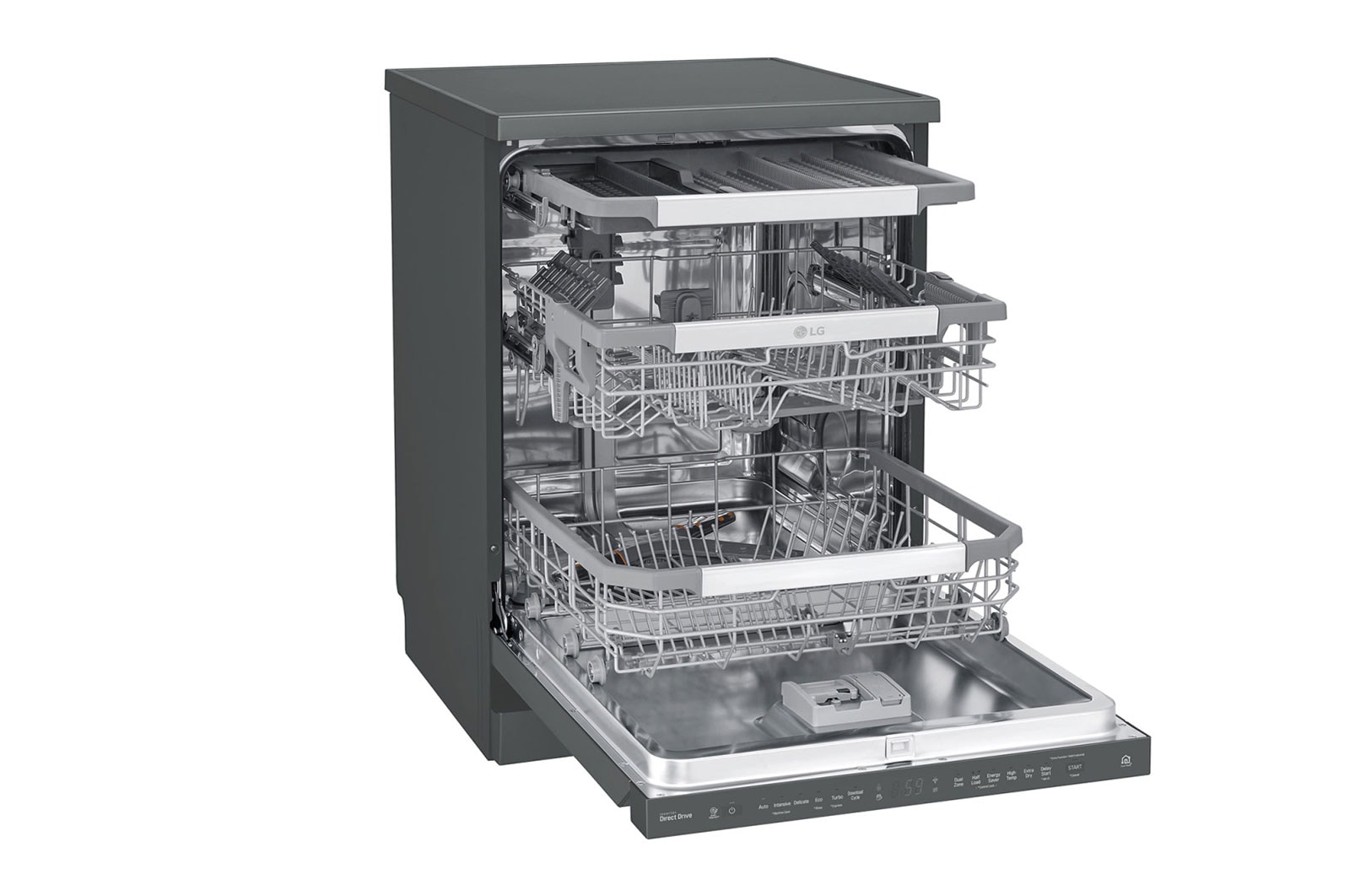 LG 15 Place QuadWash® Dishwasher - Freestanding, XD3A15MB