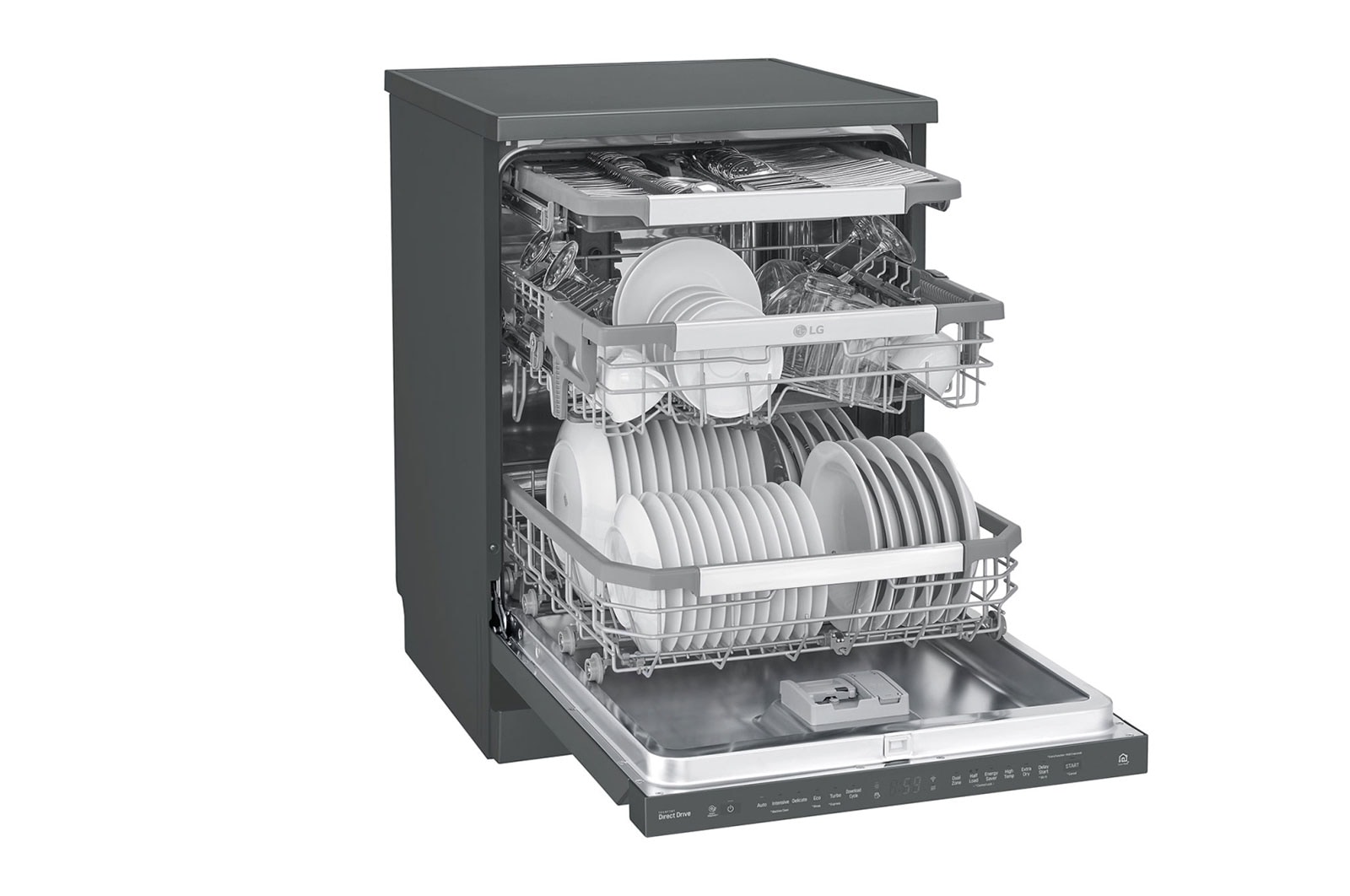 LG 15 Place QuadWash® Dishwasher - Freestanding, XD3A15MB