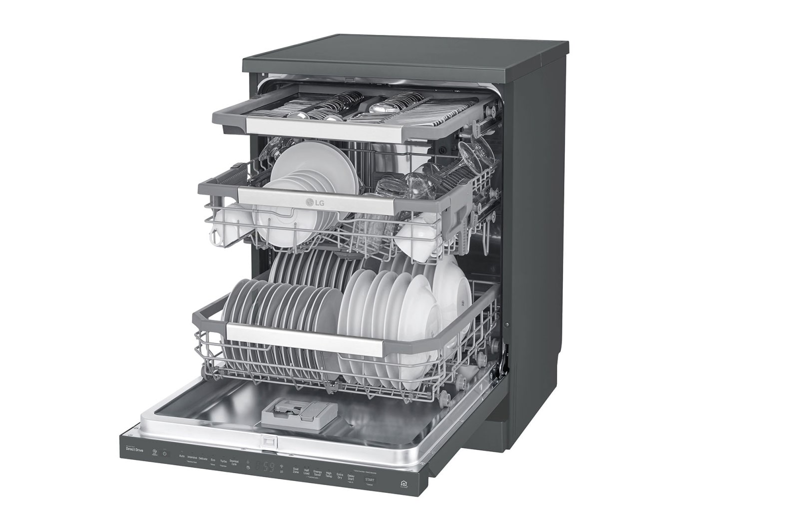 LG 15 Place QuadWash® Dishwasher - Freestanding, XD3A15MB