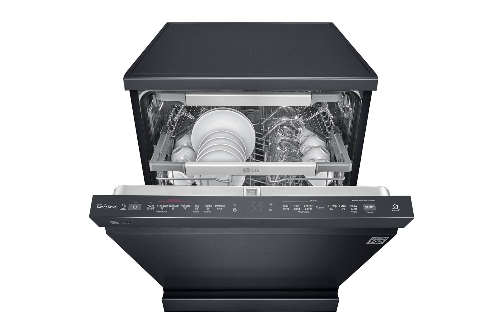 15 Place QuadWash Dishwasher in Matte Black Finish with TrueSteam XD3A25MB LG NZ