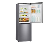 LG 310L Anti-fingerprint Shiny Steel Bottom Mount Fridge, GB-310RPL