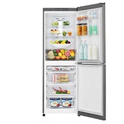 LG 310L Anti-fingerprint Shiny Steel Bottom Mount Fridge, GB-310RPL