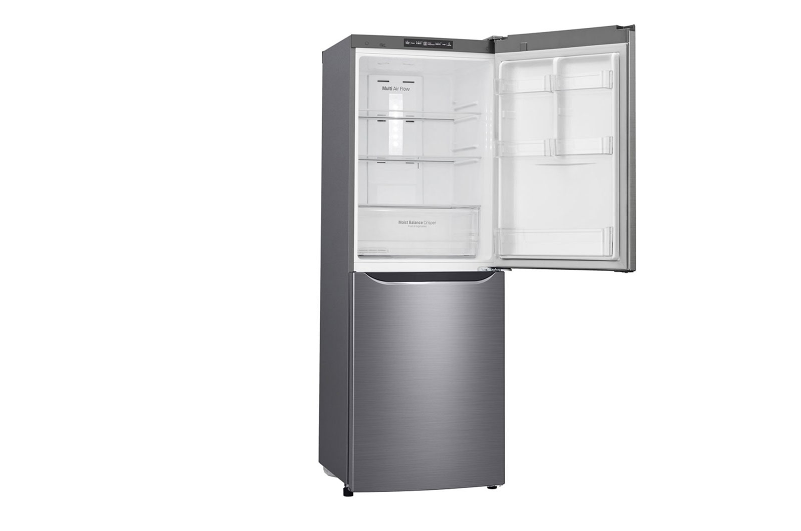 LG 310L Anti-fingerprint Shiny Steel Bottom Mount Fridge, GB-310RPL