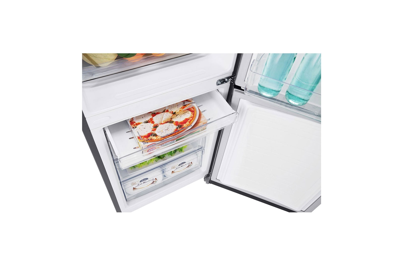 LG 310L Anti-fingerprint Shiny Steel Bottom Mount Fridge, GB-310RPL
