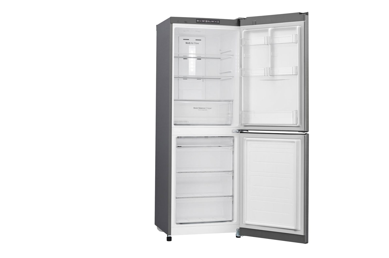 LG 310L Anti-fingerprint Shiny Steel Bottom Mount Fridge, GB-310RPL