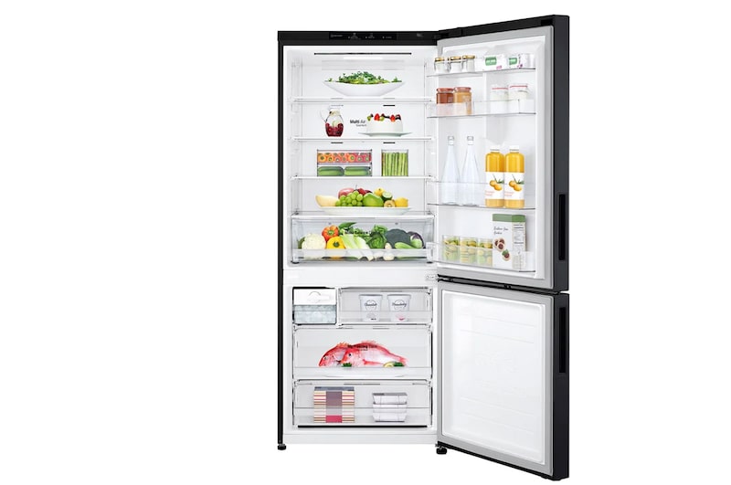 LG 454L Bottom Mount Fridge - Black Finish, GB-455BLE