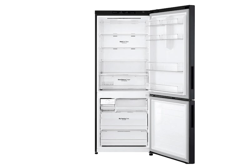 LG 454L Bottom Mount Fridge - Black Finish, GB-455BLE