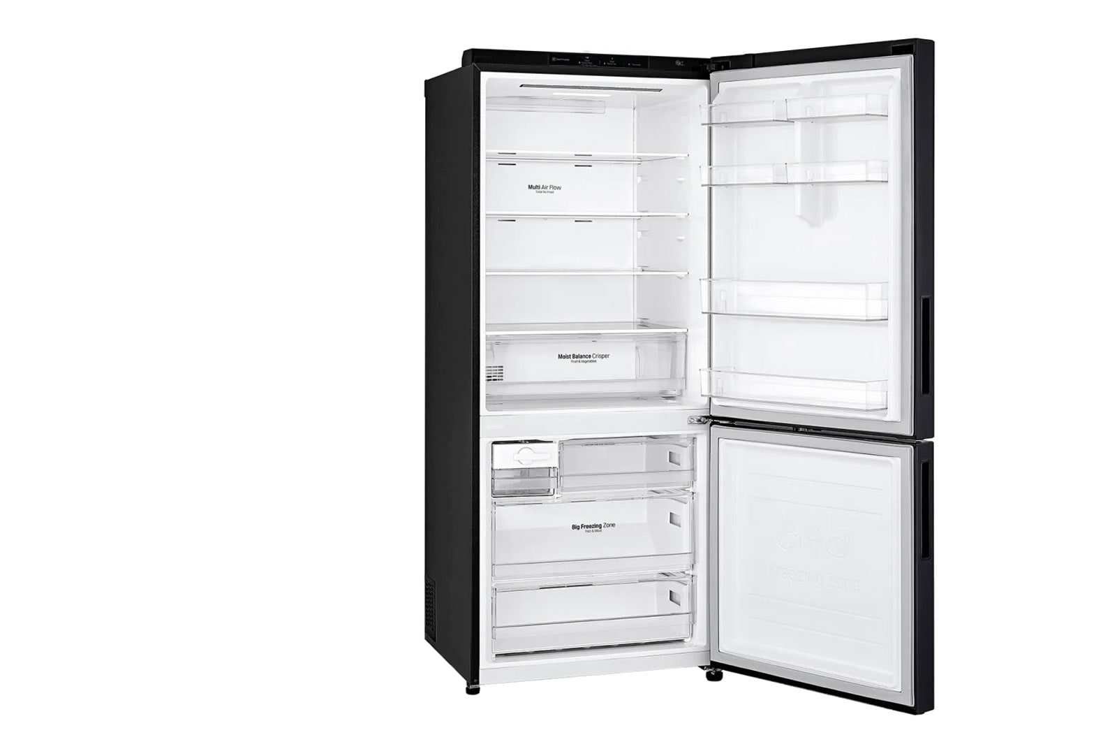 LG 454L Bottom Mount Fridge - Black Finish, GB-455BLE