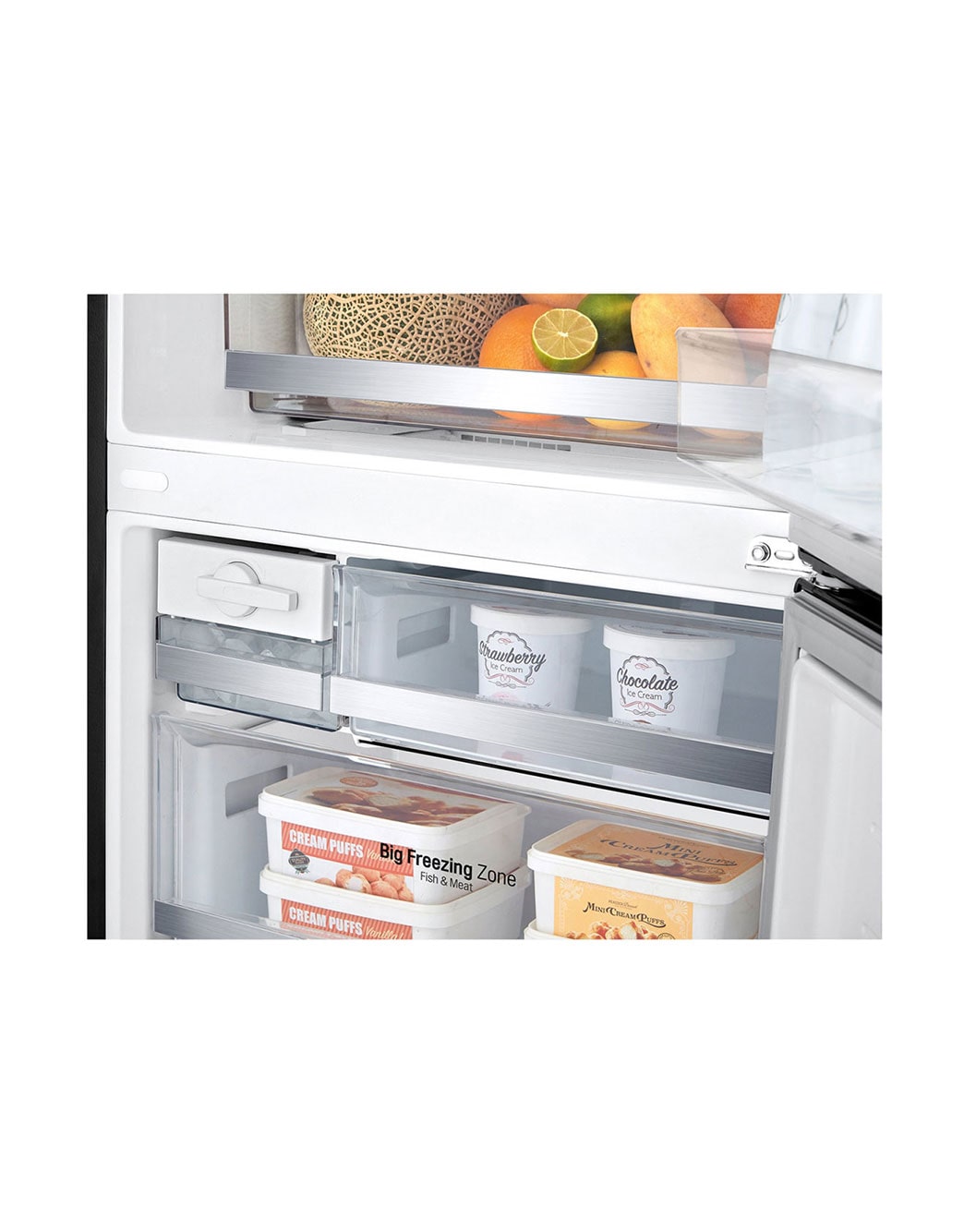 420L Bottom Mount Fridge with Door Cooling in Stainless Finish GB455PL LG NZ