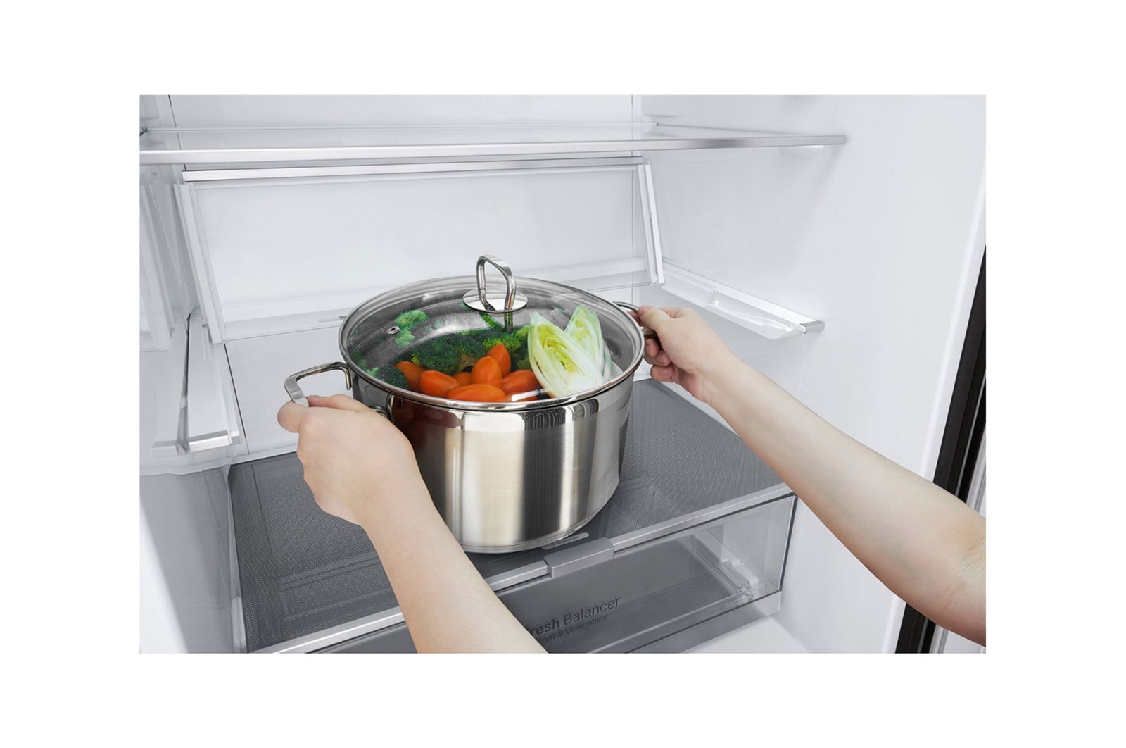LG 420L Bottom Mount Fridge - Matte Black Finish, GB-455MBL