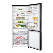 LG 420L Bottom Mount Fridge - Matte Black Finish, GB-455MBL
