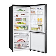 LG 420L Bottom Mount Fridge - Matte Black Finish, GB-455MBL