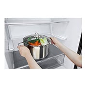 LG 420L Bottom Mount Fridge - Matte Black Finish, GB-455MBL