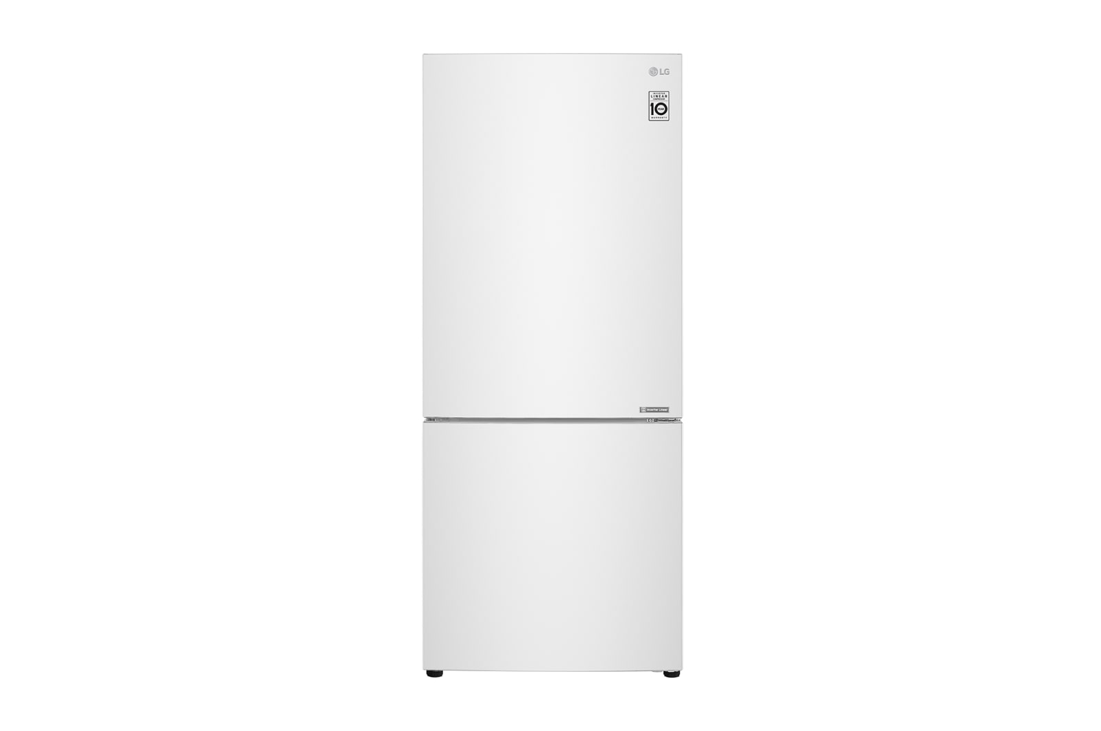 Front view of 420L Bottom Mount Fridge - White Finish GB-455WL