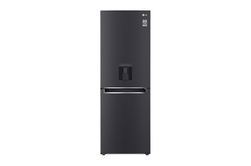 Front view of 305L Bottom Mount Fridge - Matte Black Finish GB-W335MBL
