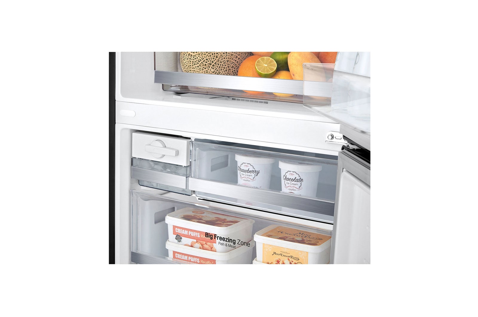 LG 420L Bottom Mount Fridge - Matte Black Finish, GB-W455MBL