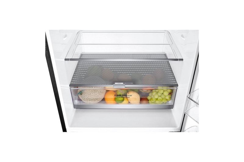 LG 420L Bottom Mount Fridge - Matte Black Finish, GB-W455MBL