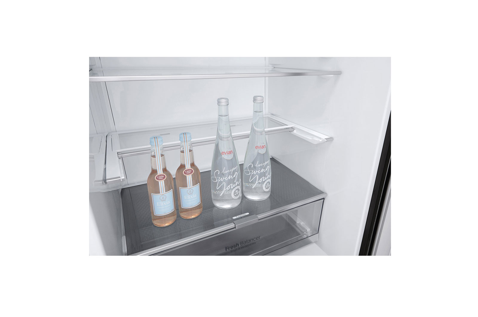 LG 420L Bottom Mount Fridge - Matte Black Finish, GB-W455MBL