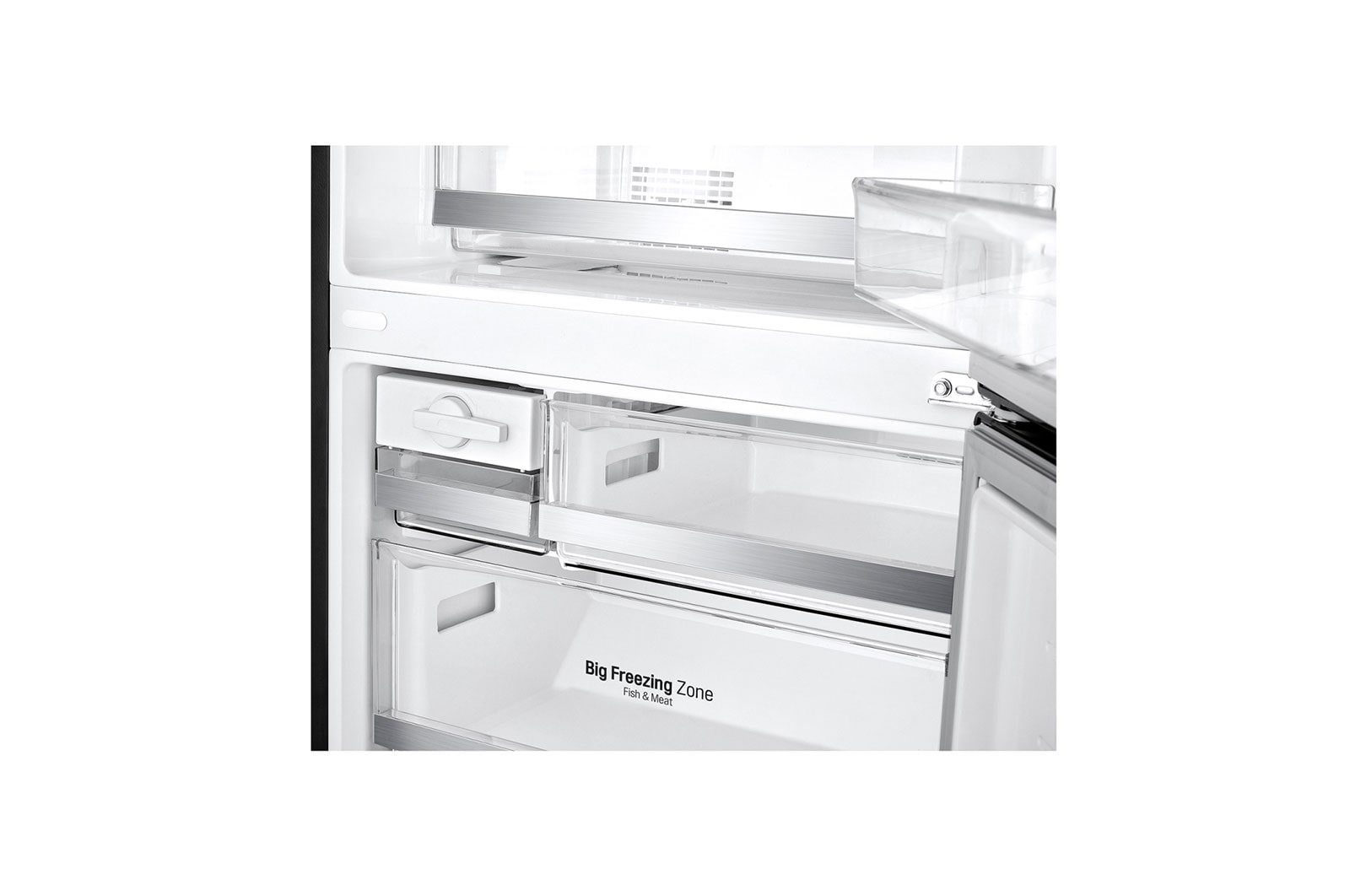 LG 420L Bottom Mount Fridge - Matte Black Finish, GB-W455MBL
