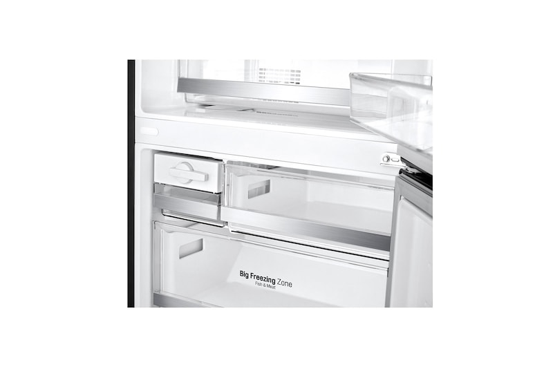 LG 420L Bottom Mount Fridge - Matte Black Finish, GB-W455MBL