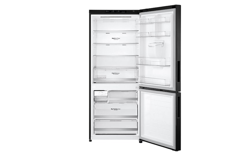 LG 420L Bottom Mount Fridge - Matte Black Finish, GB-W455MBL