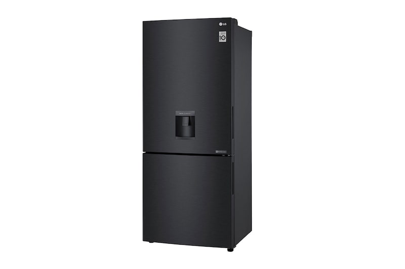 LG 420L Bottom Mount Fridge - Matte Black Finish, GB-W455MBL