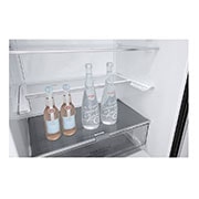 LG 420L Bottom Mount Fridge - Matte Black Finish, GB-W455MBL