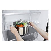 LG 420L Bottom Mount Fridge - Matte Black Finish, GB-W455MBL