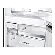 LG 420L Bottom Mount Fridge - Matte Black Finish, GB-W455MBL