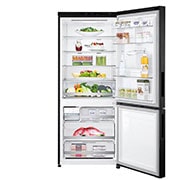 LG 420L Bottom Mount Fridge - Matte Black Finish, GB-W455MBL