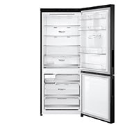 LG 420L Bottom Mount Fridge - Matte Black Finish, GB-W455MBL