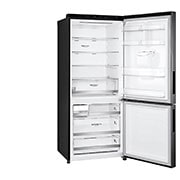 LG 420L Bottom Mount Fridge - Matte Black Finish, GB-W455MBL