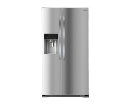 Front view of 563L Side by Side refrigerator with Non Plumbed Ice &amp; Water GC-L197HPNL