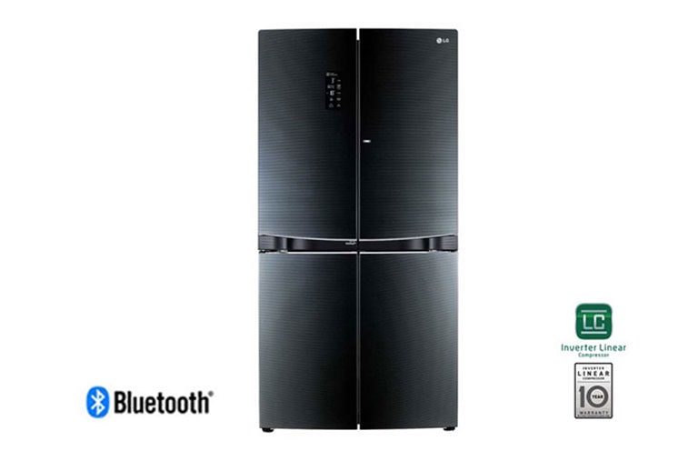 Front view of World&#39;s First Dual Door-in-Door™ Refrigerator  GF-6D725BGL
