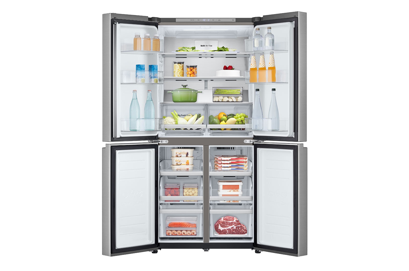 LG 530L Slim French Door Fridge -  Stainless, GF-B505PL