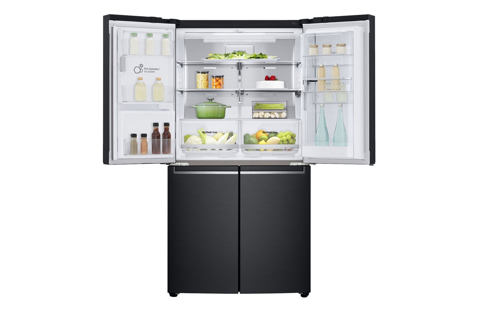 LG 637L French Door Fridge, with Door-In-Door®, in Matte Black Finish, GF-D706MBL