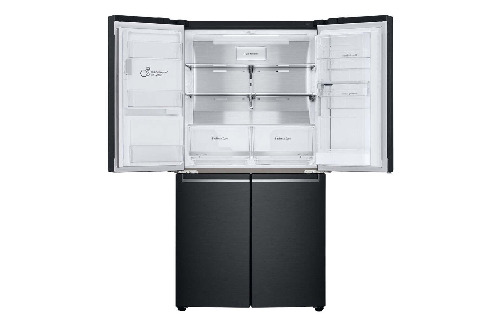 LG 637L French Door Fridge, with Door-In-Door®, in Matte Black Finish, GF-D706MBL